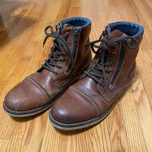 Vintage Leather and Denim ALDO Lace-up Fall/Winter Boots